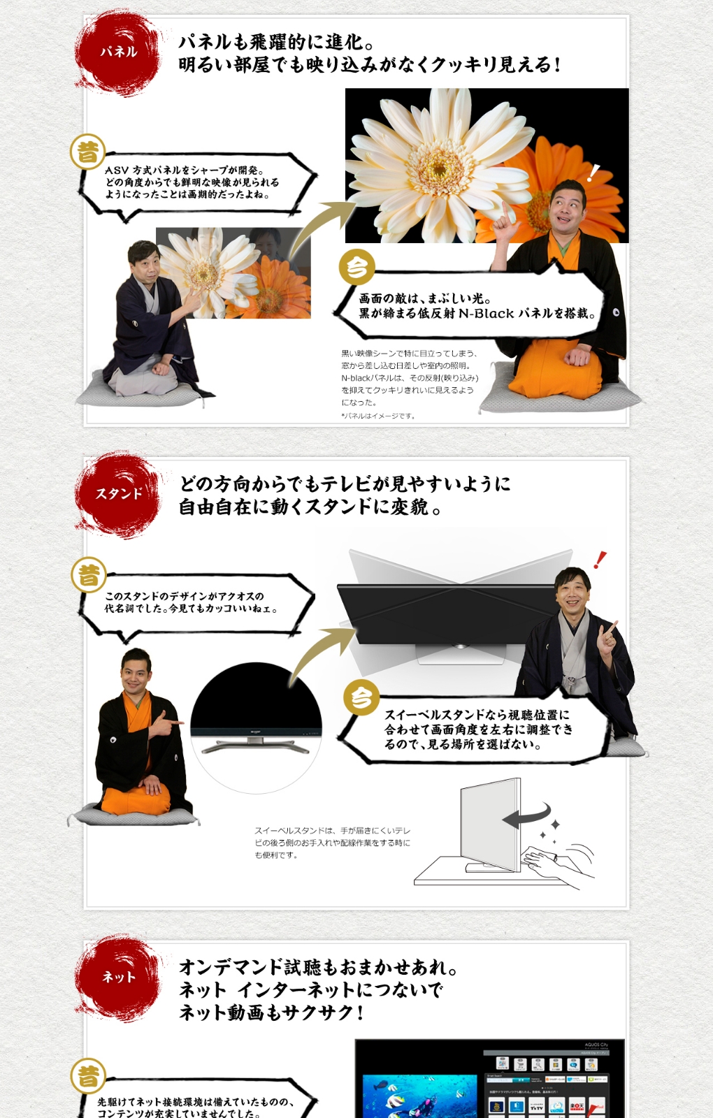 
                        シャープ株式会社「アクオス今昔落語」プロモーション企画                        