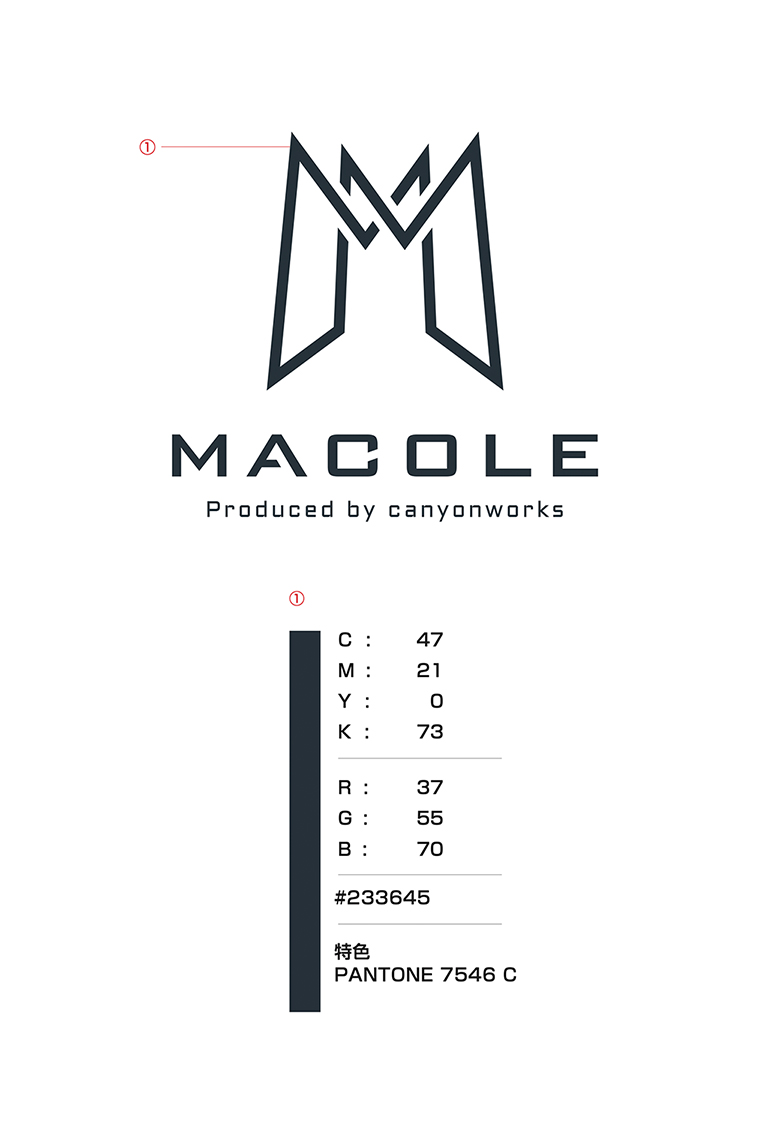 
                        有限会社キャニオンワークス「MACOLE」ブランドロゴ                        